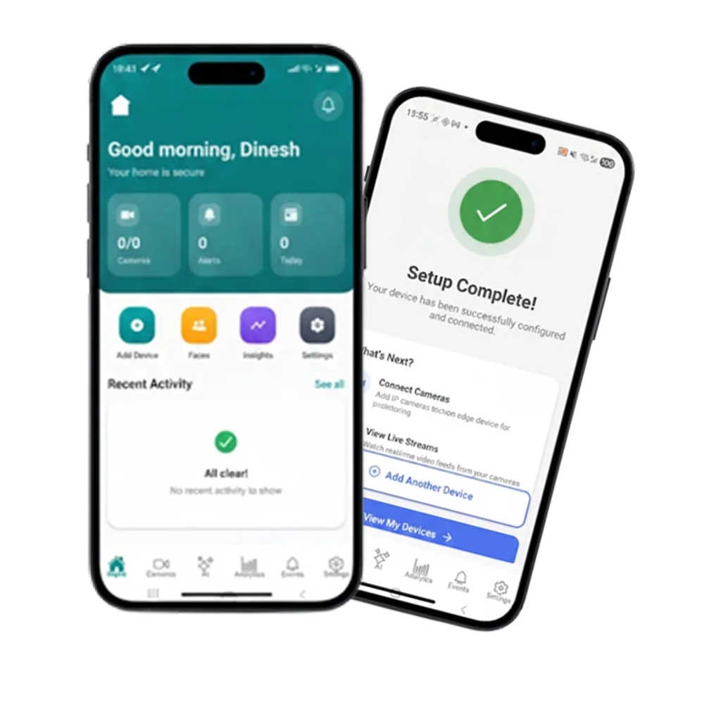 AI home security system — smart home safety monitoring dashboard